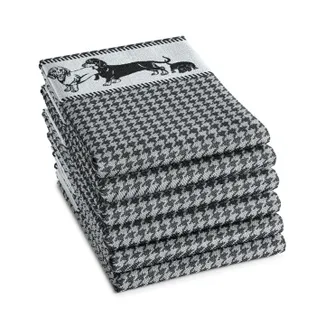 DDDDD Theedoek Saar Zwart - 6 stuks