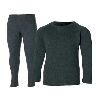 Heatkeeper Thermoset Kinderen Comfort - Thermoshirt + Thermo Legging - Antraciet Melange