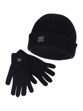 Heatkeeper Heren Winter Set - Muts + Handschoenen - Navy