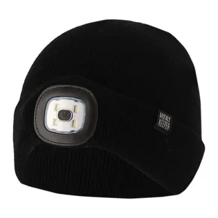 Heatkeeper Kinder Thermo Muts met oplaadbaar Led lampje Zwart