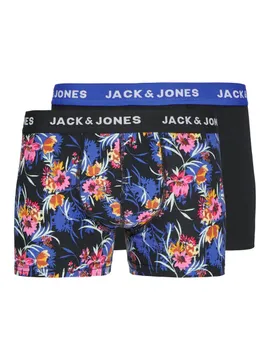 Jack & Jones Boxershorts JACBOTANIC 2-pack Zwart