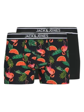 Jack & Jones Boxershorts JACWATERMELON 2-pack Zwart