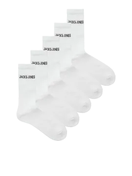 Jack & Jones Sportsokken Heren JACREGEN 5-pack Wit