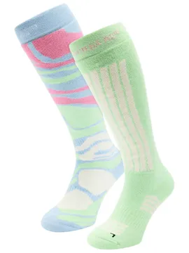 Poederbaas Skisokken Dames 2-pack Ice Blue