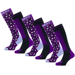 Poederbaas Skisokken 6-pack Panther Purple