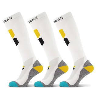 Poederbaas Skisokken Technical Bamboo Freeride 3-pack Wit