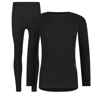 Poederbaas Thermoset Heren Pro- Thermoshirt + Thermolegging - Zwart