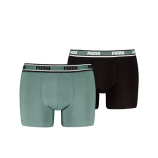 Puma Boxershorts Logo Elastic 2-pack Dark Sage / Black