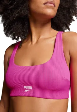 Puma Zwemtop Ribbed Scoop Neck Top  Neon Pink