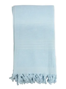 The One Towelling Terry hamamdoek Licht Blauw