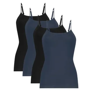 Ten Cate Spaghetti Top 4-pack Zwart / Blauw