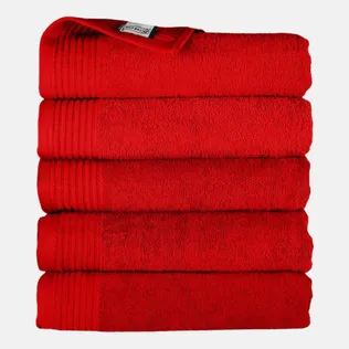 The One Badhanddoek 450 gram 70x140 cm Rood (5 stuks)