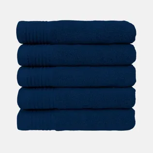 The One Badhanddoek Deluxe 70x140  550 gr Navy (5 stuks)