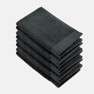 Walra Soft Cotton Gastendoekjes 30x50 cm 550gram Antracite - 8 stuks