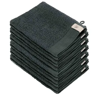 Walra Soft Cotton Washandjes 16 x 21 550gram Antraciet - 12 stuks