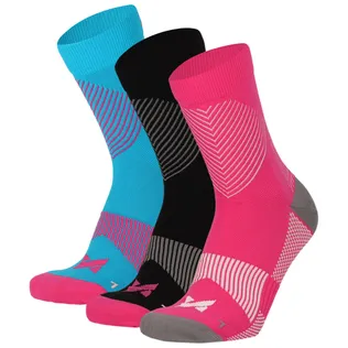 Xtreme Compressiesokken Quarter 3-pack Multi Pink