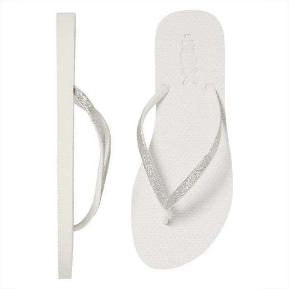 XQ Teenslippers Dames Glitter Wit 