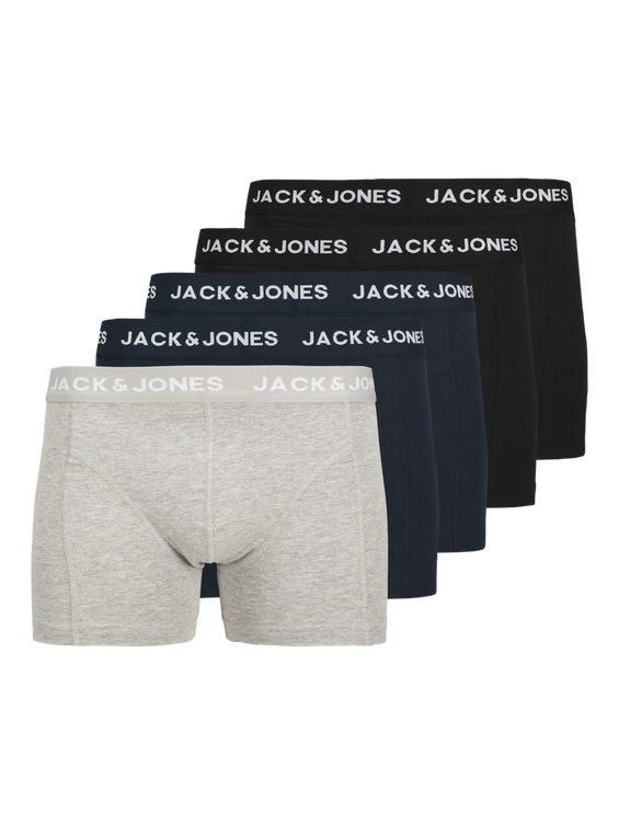 Jack & Jones Boxershorts JACANTHNONY Trunks 5-pack Navy / Black