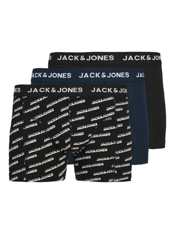 Jack & Jones Boxershorts JACBRIAN Trunks 3-pack Navy Blazer / Black