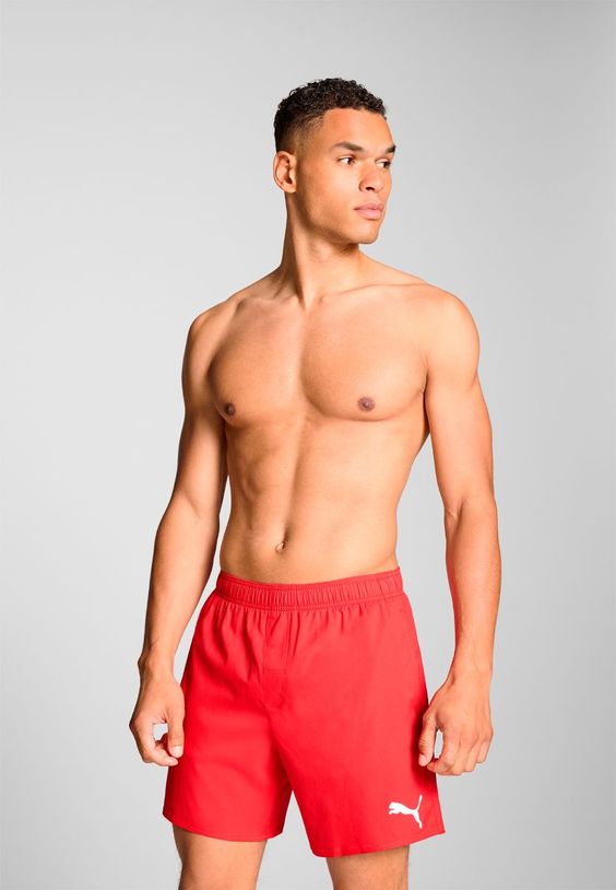 Puma Zwembroek Heren Mid Shorts Rood