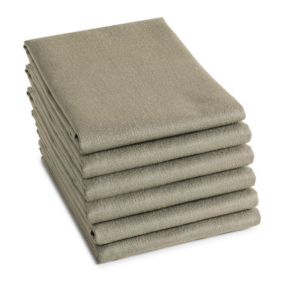 DDDDD Theedoek Logo Taupe - 6 stuks