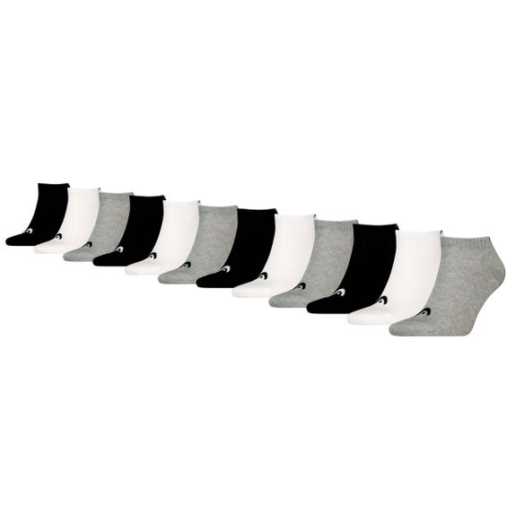 HEAD Sneakersokken Training 12-pack Grijs / Wit / Zwart