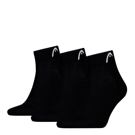 HEAD Quartersokken Training 3-pack Zwart