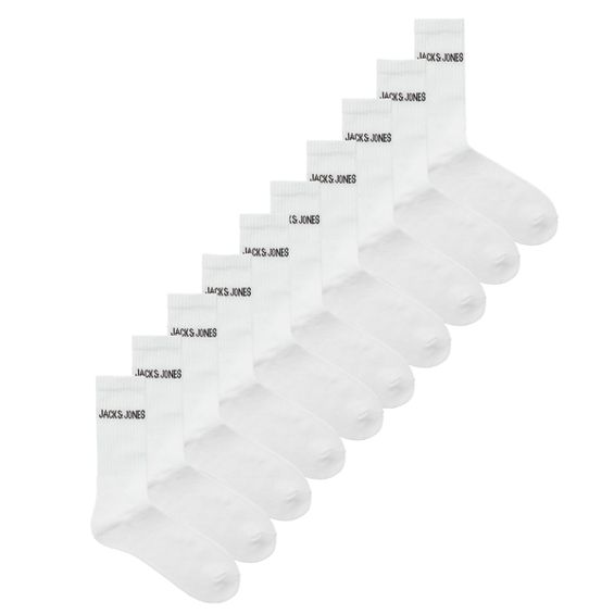 Jack & Jones Sportsokken Heren JACREGEN 10-pack Wit