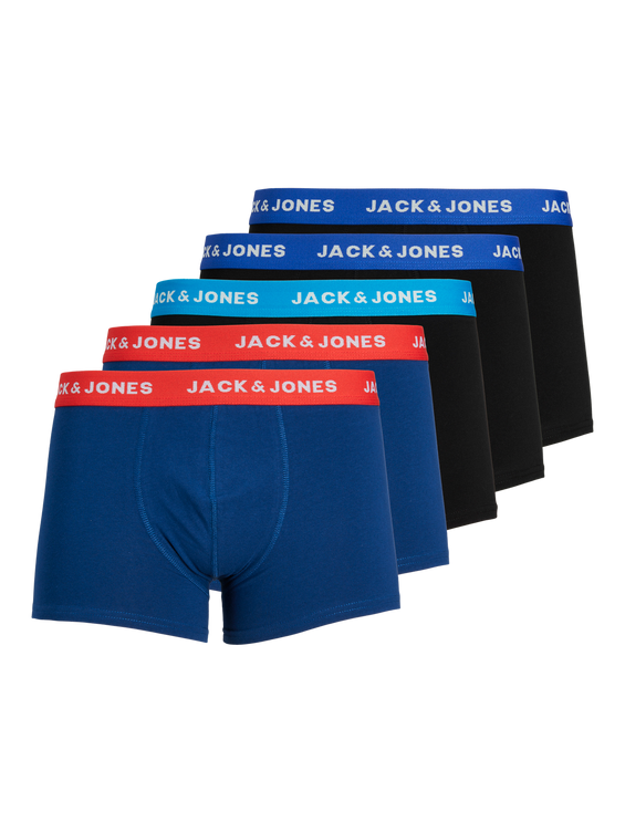 Jack & Jones Boxershorts JACLEE Trunks 5-pack Blauw / Zwart