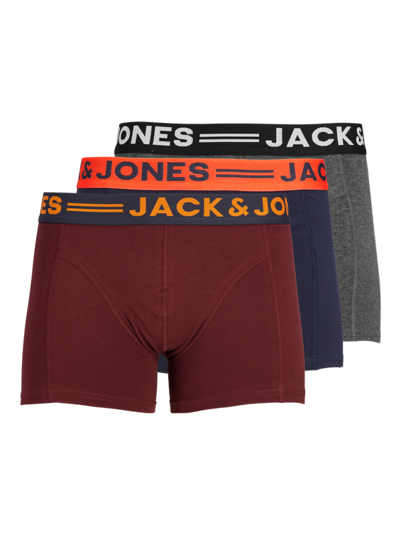 Jack & Jones Boxershorts JACLICHFIELD Trunks 3-pack Burgundy