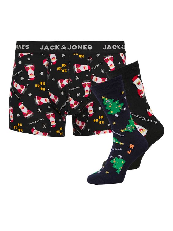 Jack & Jones Kerst Giftbox - Boxershorts + Sokken - JACHOHOH