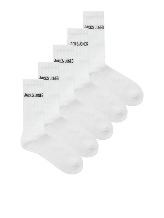 Jack & Jones Sportsokken Heren JACREGEN 5-pack Wit