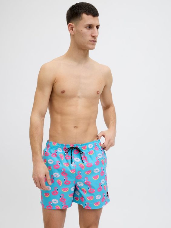 Jack & Jones Zwembroek JPSTMAUI Novelty AOP Scuba Blue