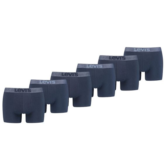 Levi's Boxershorts Melange WB Organic Cotton 6-pack Mood Indigo