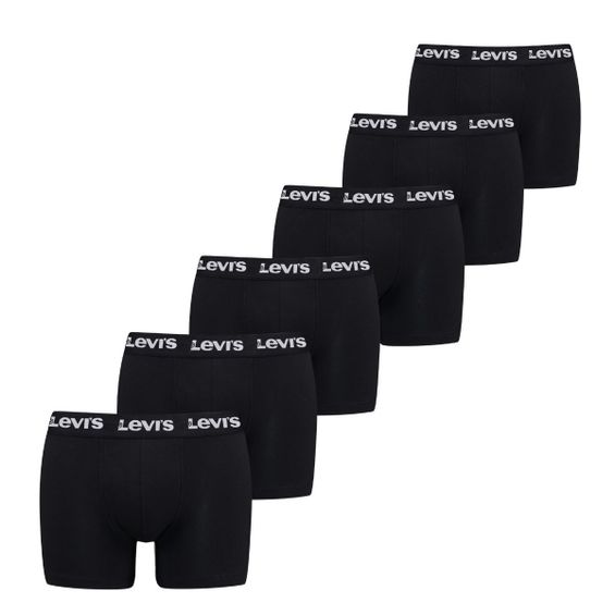 Levi's Boxershorts Repeat Logo 6-pack Zwart