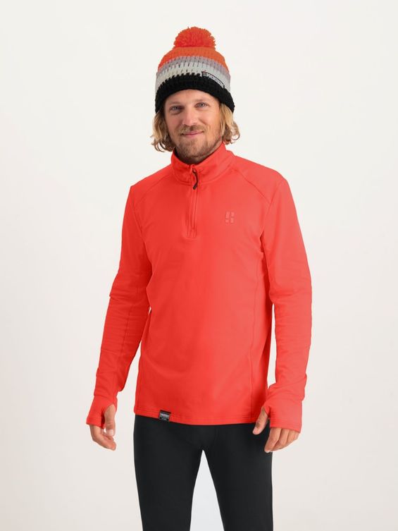 Poederbaas Midlayer Pully Heren Four Seasons Lightweight Mandarin Red