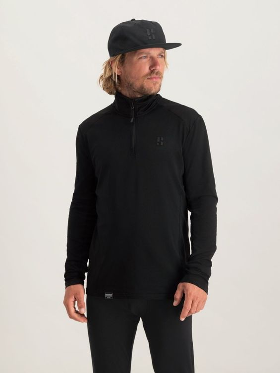 Poederbaas Midlayer Pully Heren Four Seasons Lightweight Zwart