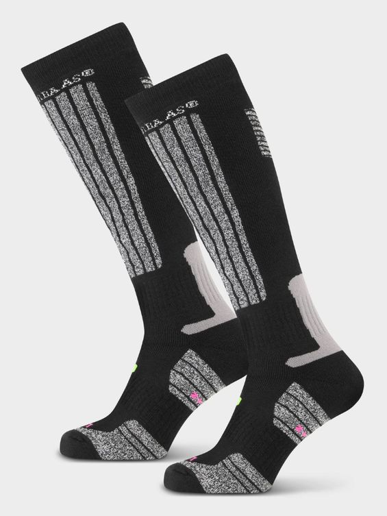 Poederbaas Skisokken 2-pack Zwart