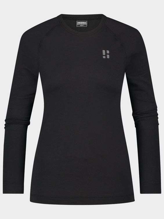 Poederbaas Thermoshirt Dames Lightweight Zwart