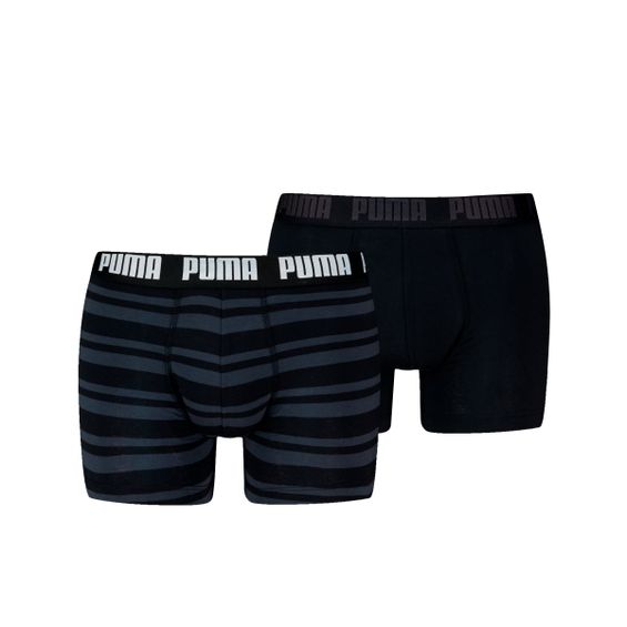 Puma Boxershorts Everyday Heritage Stripe 2-pack Black / Black