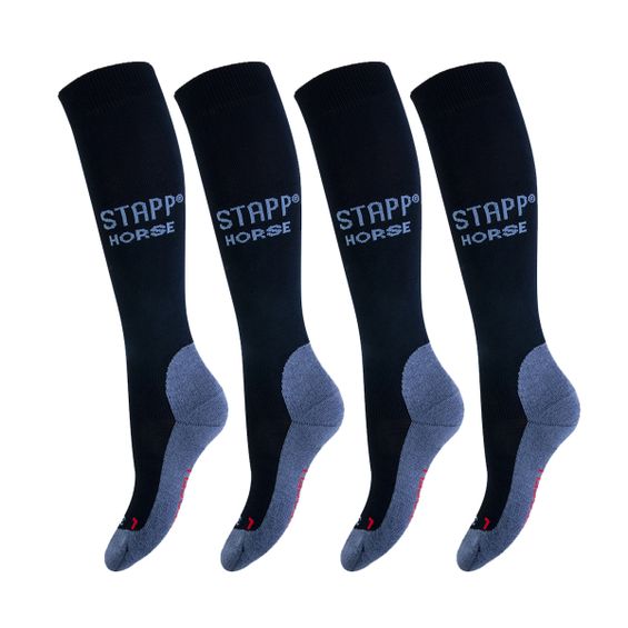 STAPP Horse Paardrijsokken Deocell 4-pack Marine