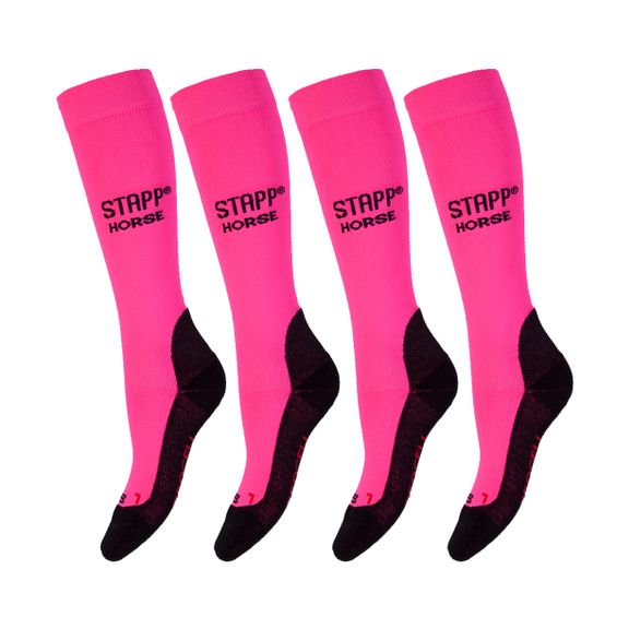 STAPP Horse Paardrijsokken Deocell 4-pack Roze