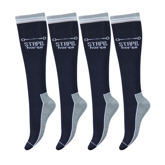 STAPP Horse Paardrijsokken Horse Bit 4-pack Marine