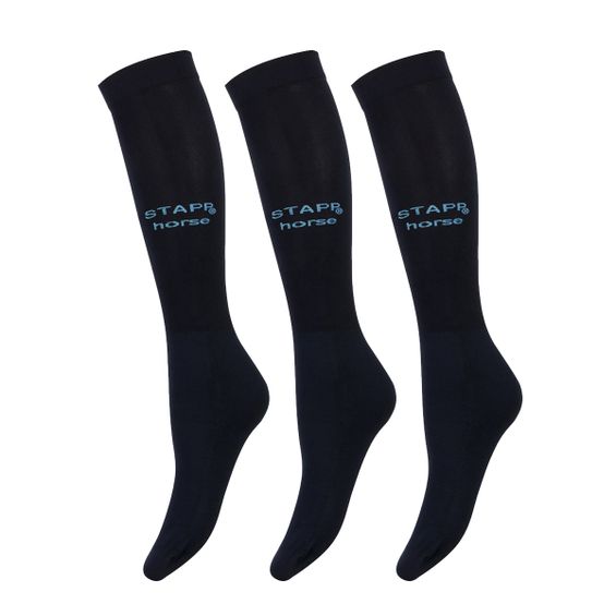 STAPP Horse Paardrijsokken Ultra Fine 3-pack Marine
