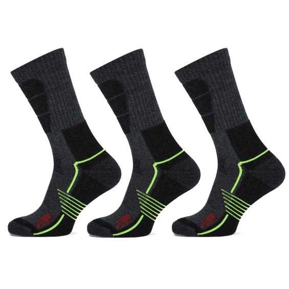 STAPP Wandelsokken Active Outdoor Bamboe 3-pack Donkergrijs