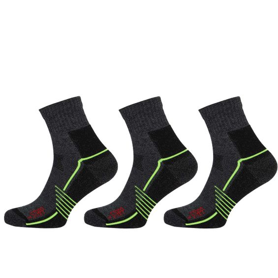 STAPP Wandelsokken Quarter Active Outdoor Bamboe 3-pack Donkergrijs