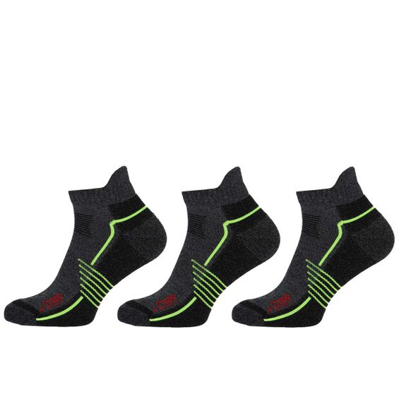 STAPP Wandelsokken Sneaker Active Outdoor Bamboe 3-pack Donkergrijs