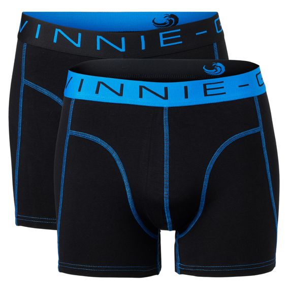 Vinnie-G Boxershorts 2-pack Black/Blue Stitches