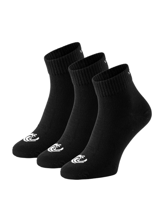 Vinnie-G Quartersokken 3-pack Zwart