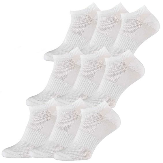 Xtreme Fitness Sneakersokken 9-pack wit